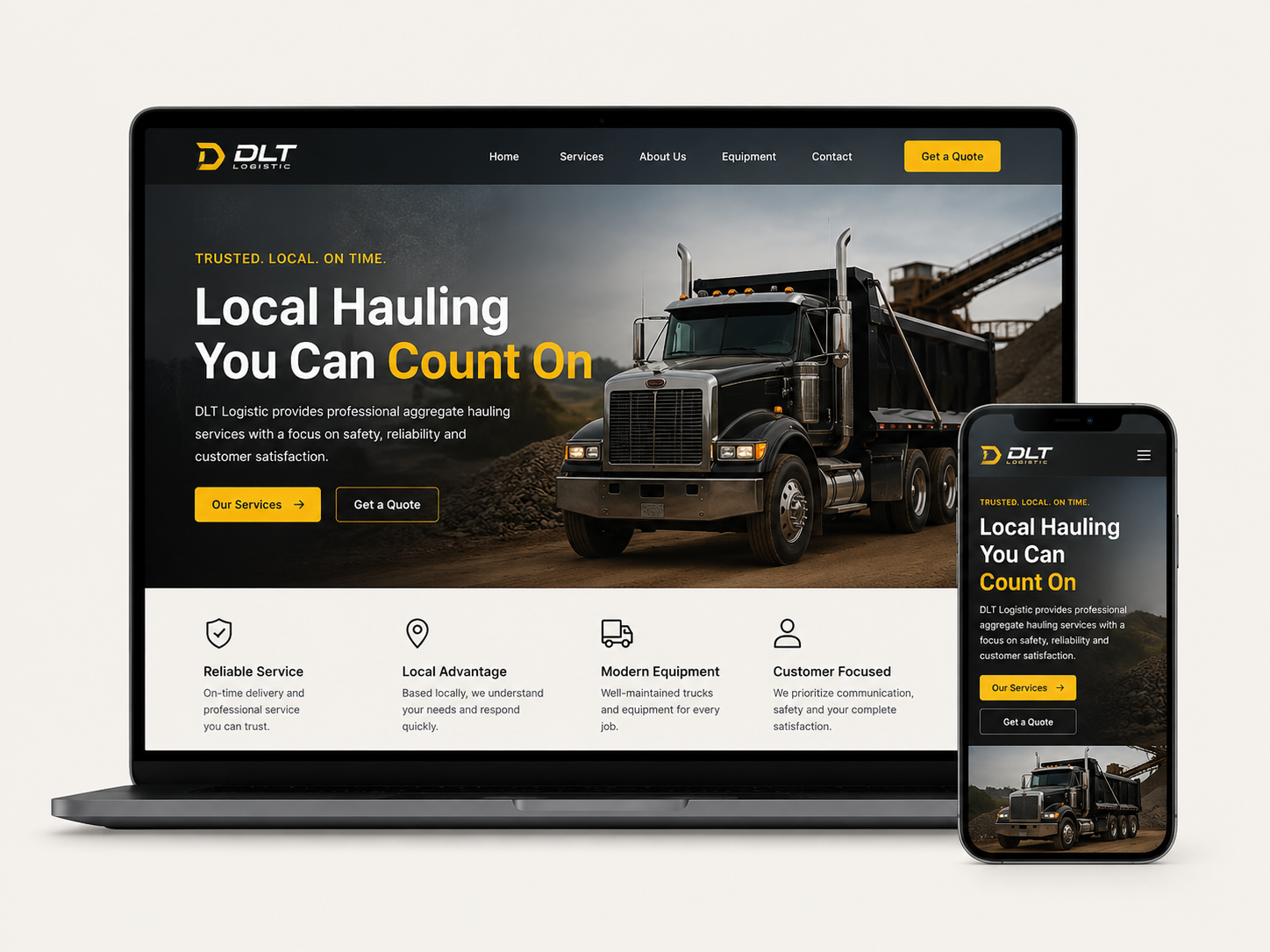 DLT Logistic Local Hauling Website