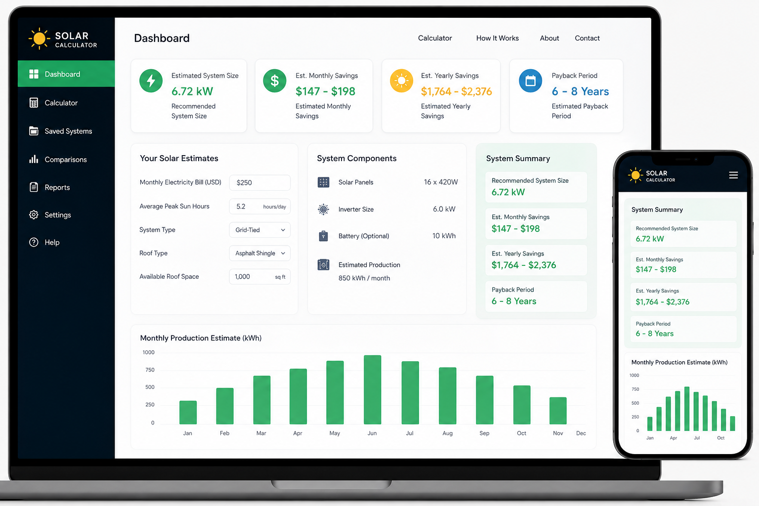 Solar Calculator Platform